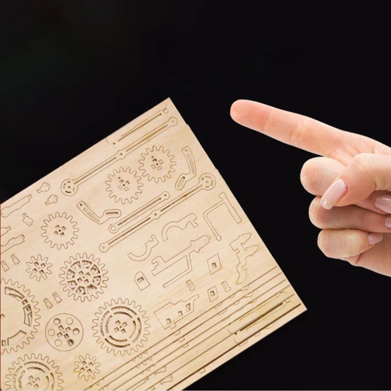 Voiture 3D en Bois Robotime - Puzzle Mécanique DIY Vintage