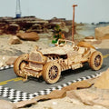Voiture 3D en Bois Robotime - Puzzle Mécanique DIY Vintage