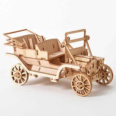 Puzzle 3D en Bois – Voiture Classique | Maquette Vintage Premium