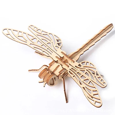 Puzzle 3D en Bois – Libellule | Maquette Insecte Premium DIY