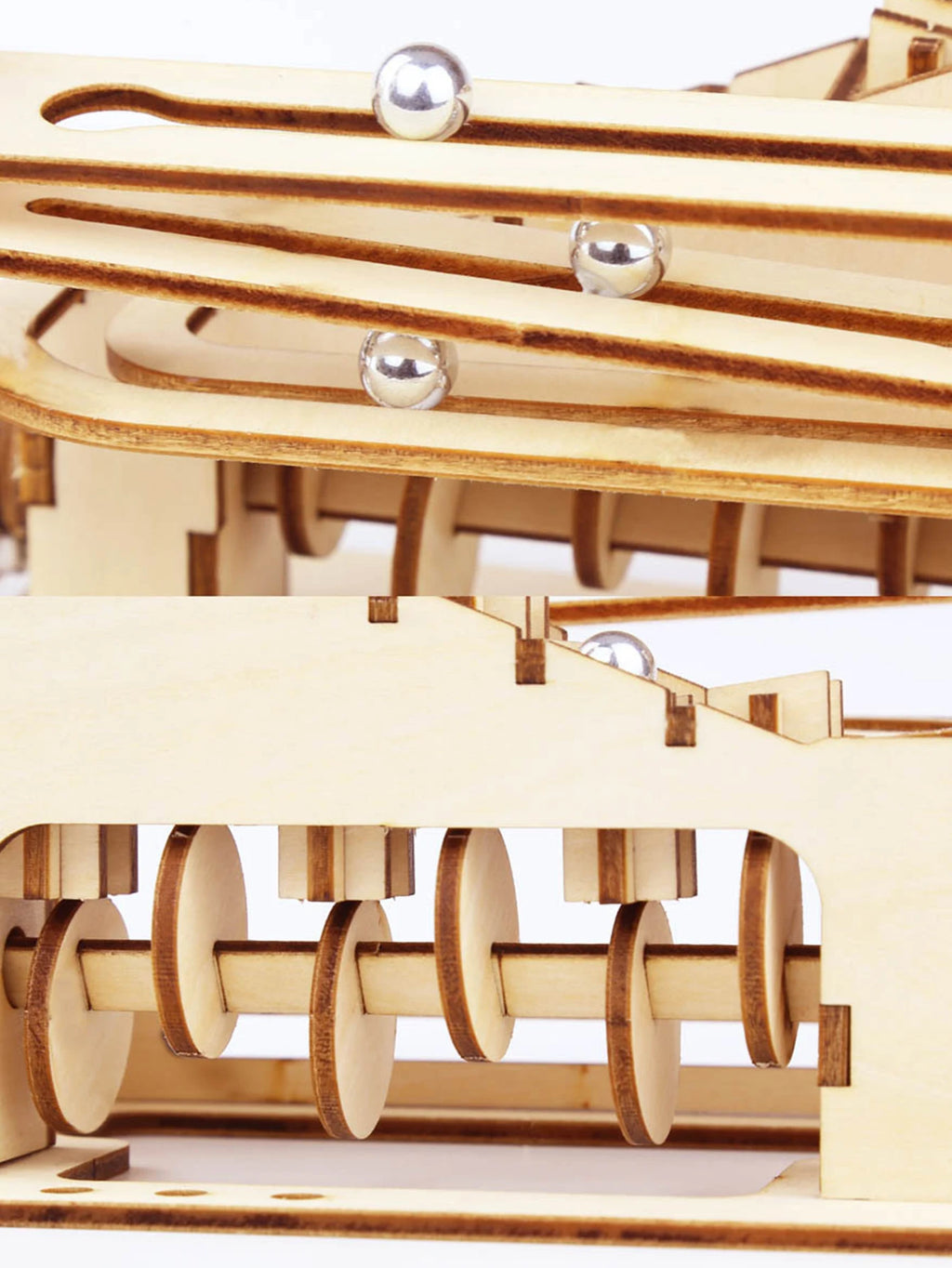 Circuit à Billes Spirale 3D en Bois | Puzzle Mécanique DIY Adultes et enfants| Jeu Construction STEM