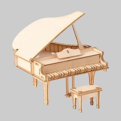 Puzzle 3D en Bois – Piano | Maquette Musicale Premium