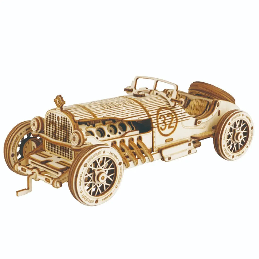 Voiture 3D en Bois Robotime - Puzzle Mécanique DIY Vintage