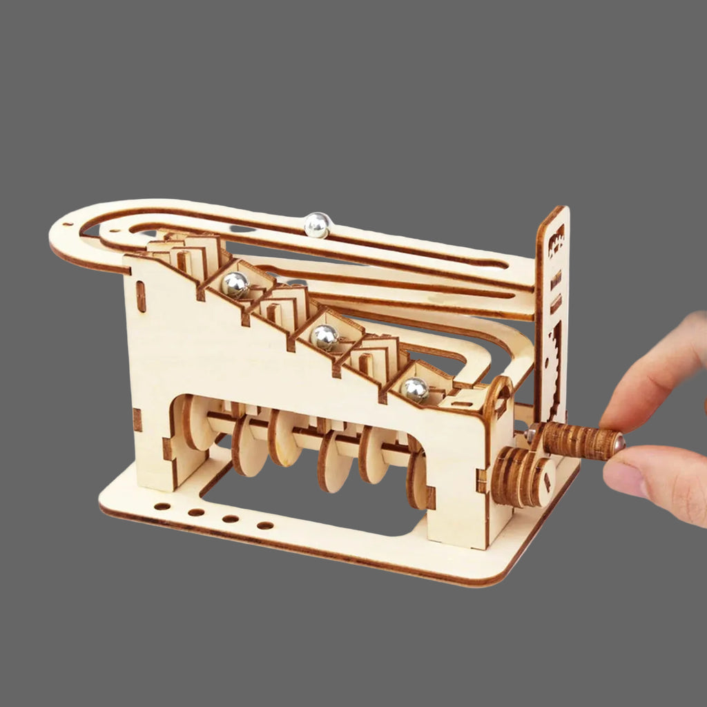 Circuit à Billes Spirale 3D en Bois | Puzzle Mécanique DIY Adultes et enfants| Jeu Construction STEM