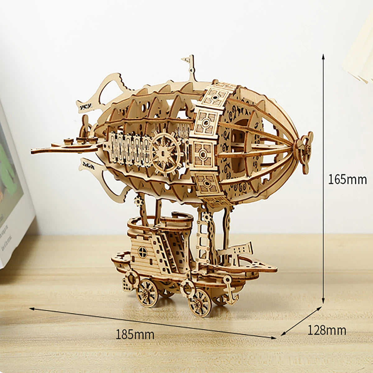 Dirigeable 3D en Bois - Puzzle Mécanique DIY Steampunk | Maquette Décorative
