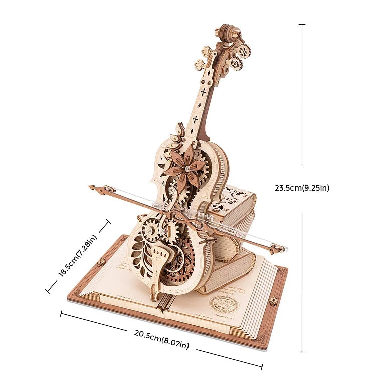 Boîte à Musique 3D Violoncelle Robotime AMK63 - Puzzle Mécanique en Bois