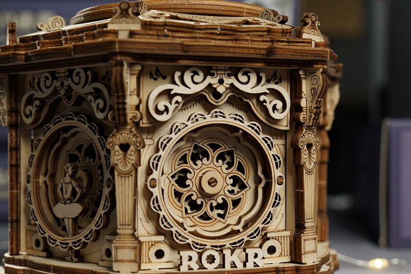 Jardin Secret - Boîte à Musique 3D en Bois Robotime Rokr | Puzzle Mécanique Renaissance 315 Pièces